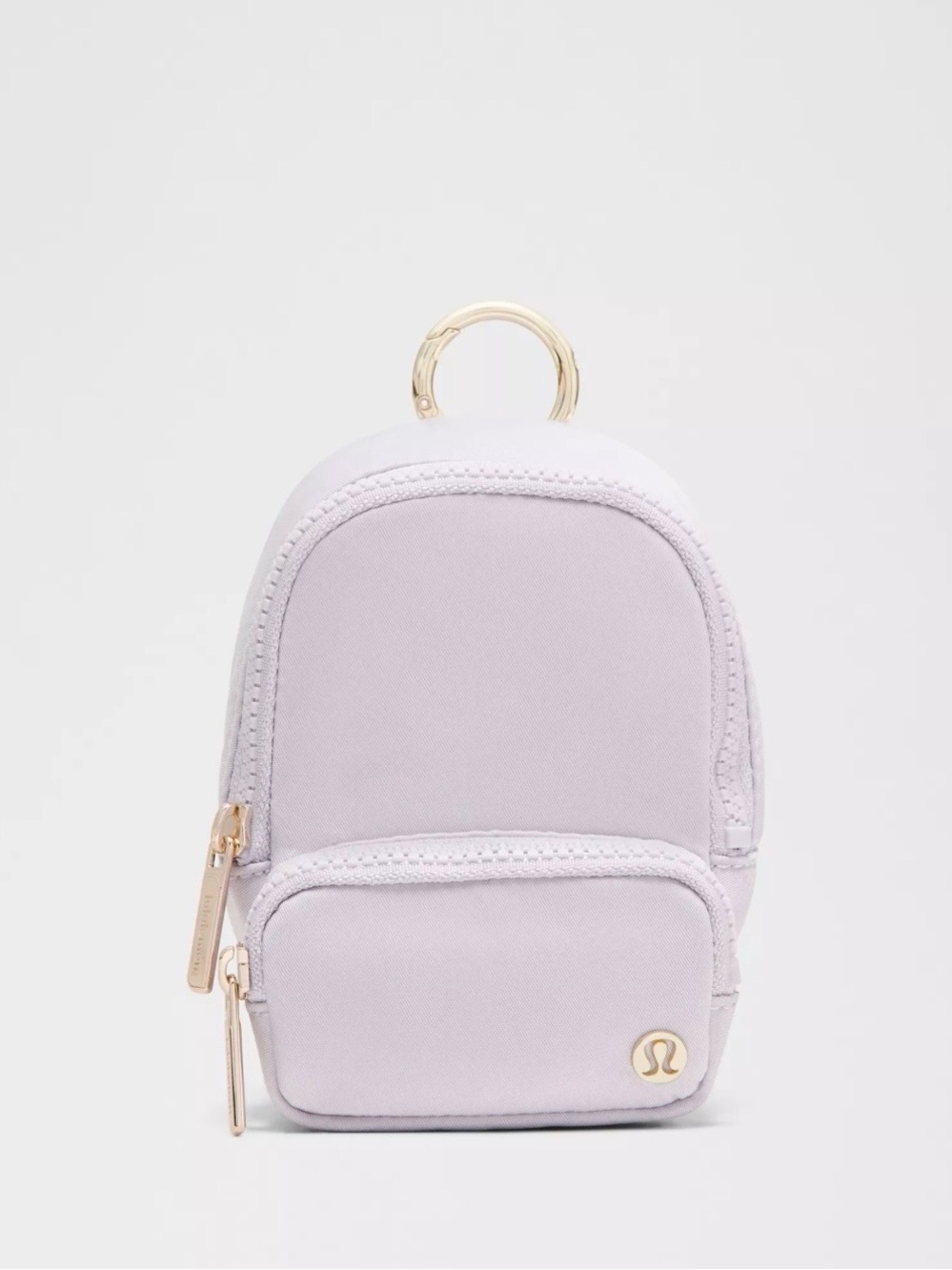 lululemon athletica Petite Lavender Mini Backpack Keychain with Gold Hardware